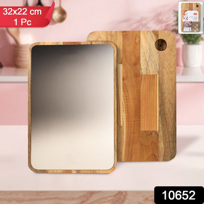 Apex Steel Oak Medium Cutting Board with Wooden Handle (1 Pc) signaturekarts