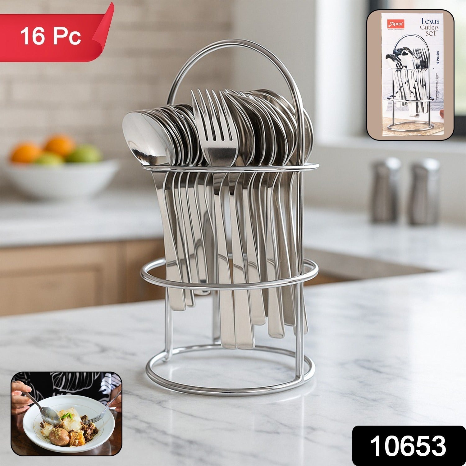 Apex Premium Stainless Steel Cutlery (16  Pc / Set) signaturekarts