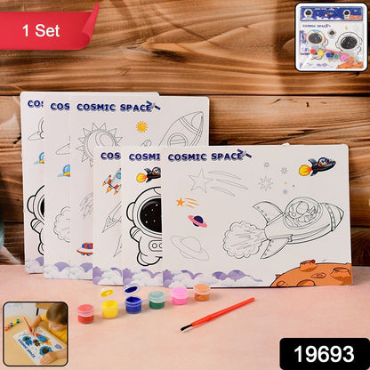 Cosmic Space Theme Kids Painting and Coloring Kit signaturekarts