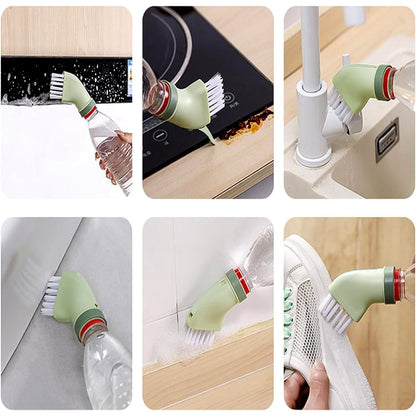 Multipurpose Bottle-Connectable Cleaning Brush with Built-In Scraper (1 Pc) signaturekarts