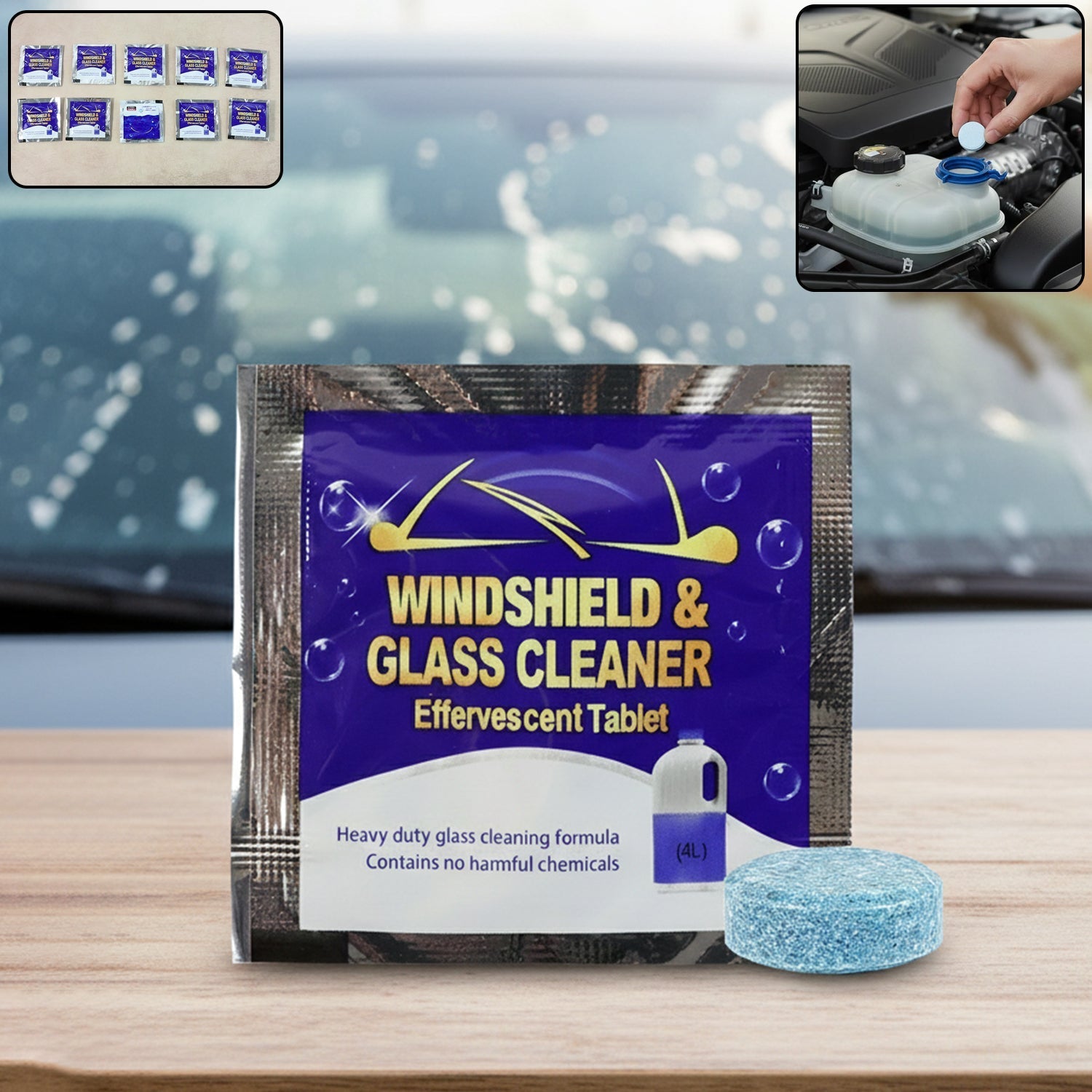 Car Wiper Detergent Effervescent Tablets (Pack of 10) The Morsignaturekarts