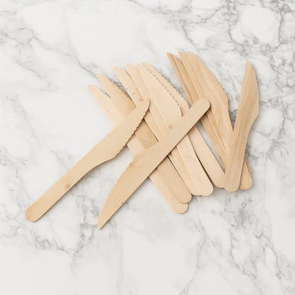 165mm Wooden Knife – 30 Pcs Pack signaturekarts