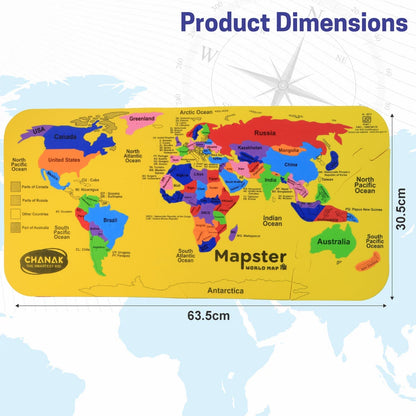 Aditi Mapster World Map EVA Foam Puzzle Set signaturekarts