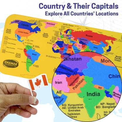 Aditi Mapster World Map EVA Foam Puzzle Set signaturekarts