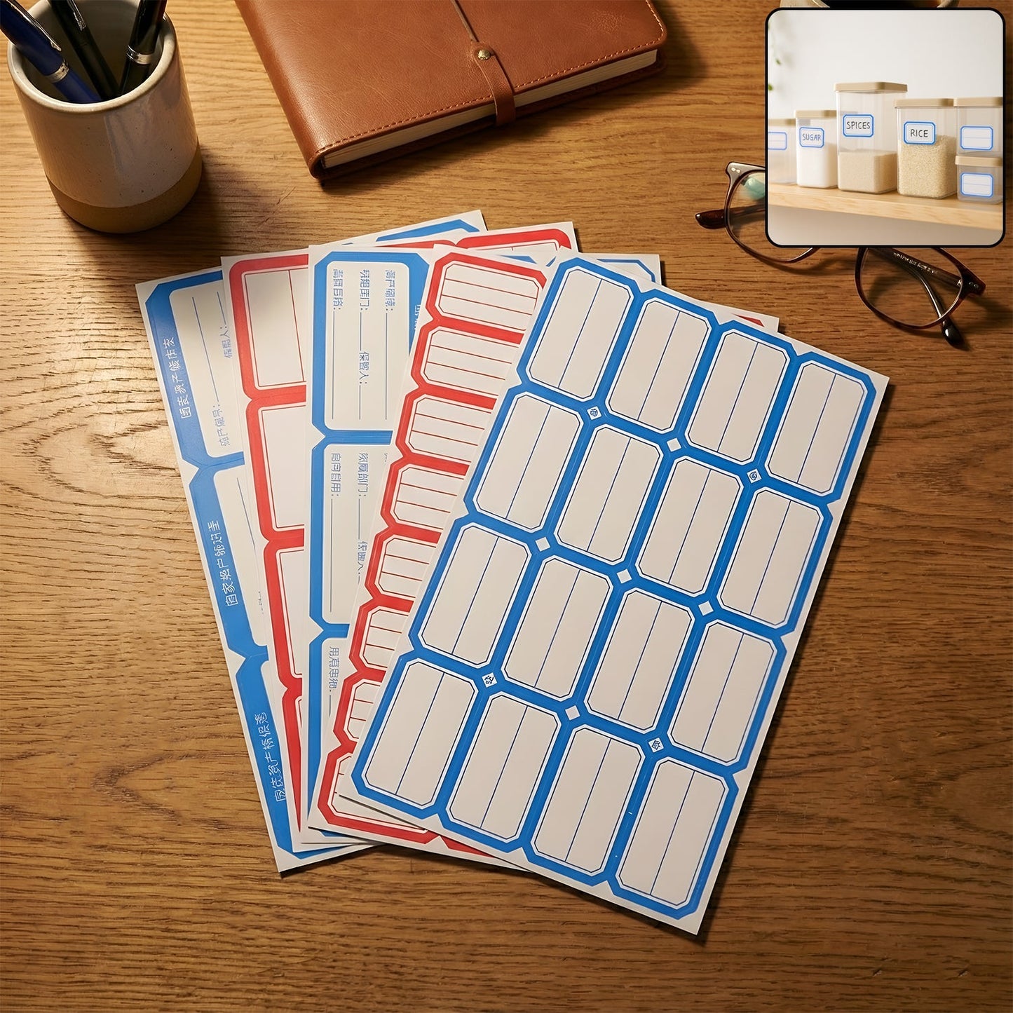 Multipurpose Writable Label Stickers (5 Sheets Set) The Morsignaturekarts
