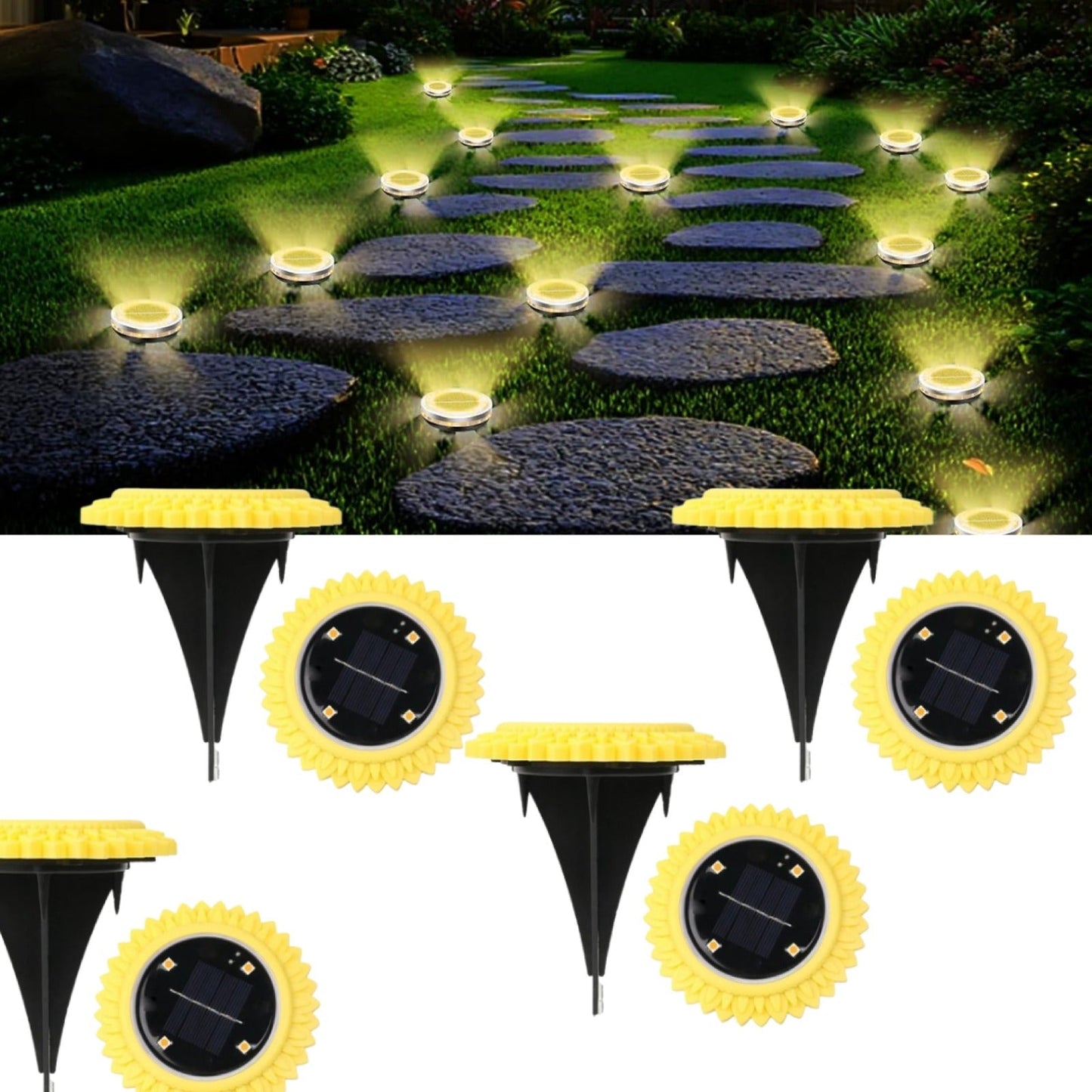 4 Pack Solar Ground Lights signaturekarts