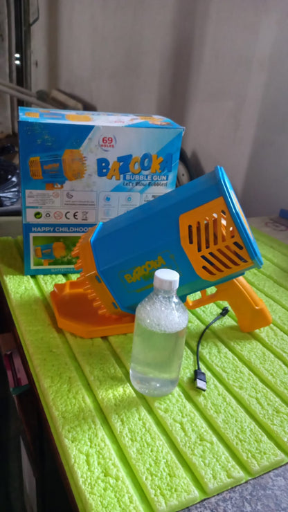 69 Holes Big Rechargeable Bubble Gun Powerful Machine Toy for Kids and Adults signaturekarts