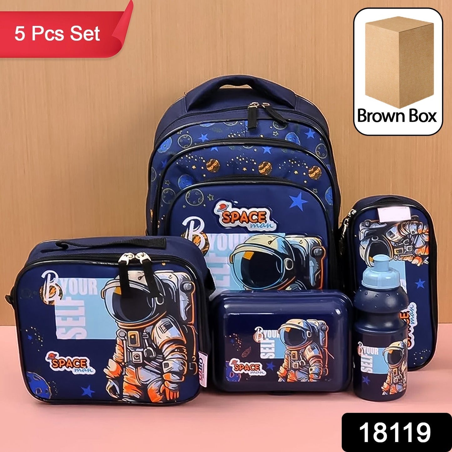 5 in 1 School Bag Set Includes Lunch Bag 14 Inch Bag  1 Set Mix signaturekarts