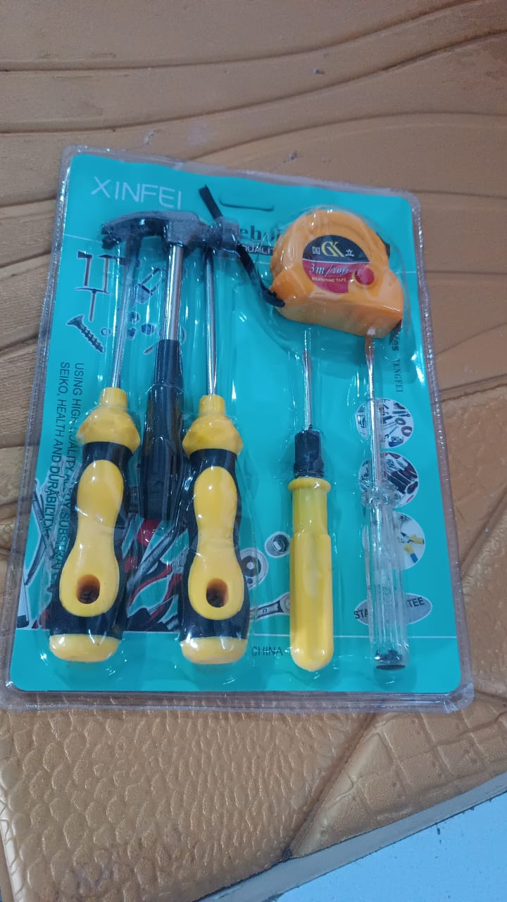 6 in 1 Hand Tool Kit Repair Home Screwdrivers Tool Kit with Tools Including Daily Signature kart