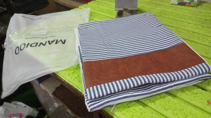 Pillow Covers, leather & cotton Cushion Covers (20 × 20 Inch / 1 Pair / 2 Pc) signaturekarts