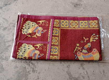 Cotton Fridge Top Cover with Side Pockets for Home Decor (100×60 CM) signaturekarts
