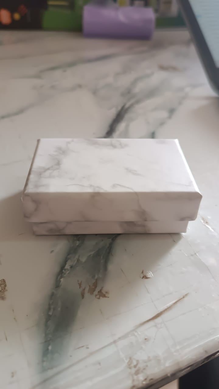 Marble Finish Empty Gift Box 8x5 cm (1 Pc) Signature Kart