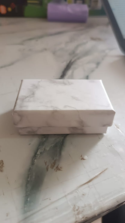 Marble Finish Empty Gift Box 8x5 cm (1 Pc) Signature Kart