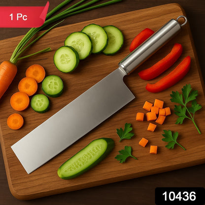 Professional-Grade Stainless Steel Vegetable Cleaver Knife 1 Pc signaturekarts