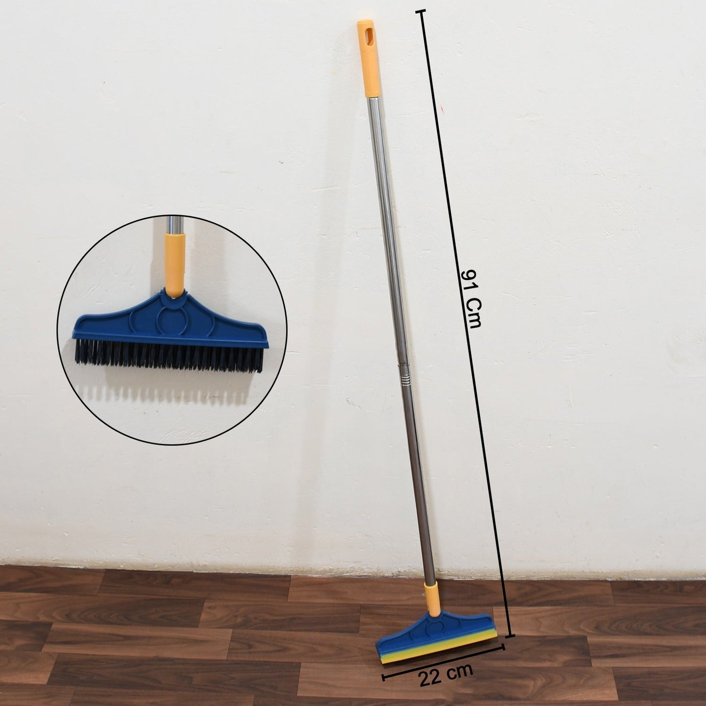 2 in 1 Cleaning Brush & Wiper , Long Handle Floor Brush signaturekarts