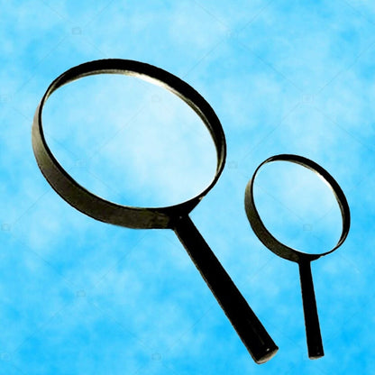 Magnifying glass Lens - reading aid made of glass - real glass magnifying glass that can be used on both sides - glass breakage-proof magnifying glass, Protect Eyes, 90mm & 60mm (2pc Set) signaturekarts