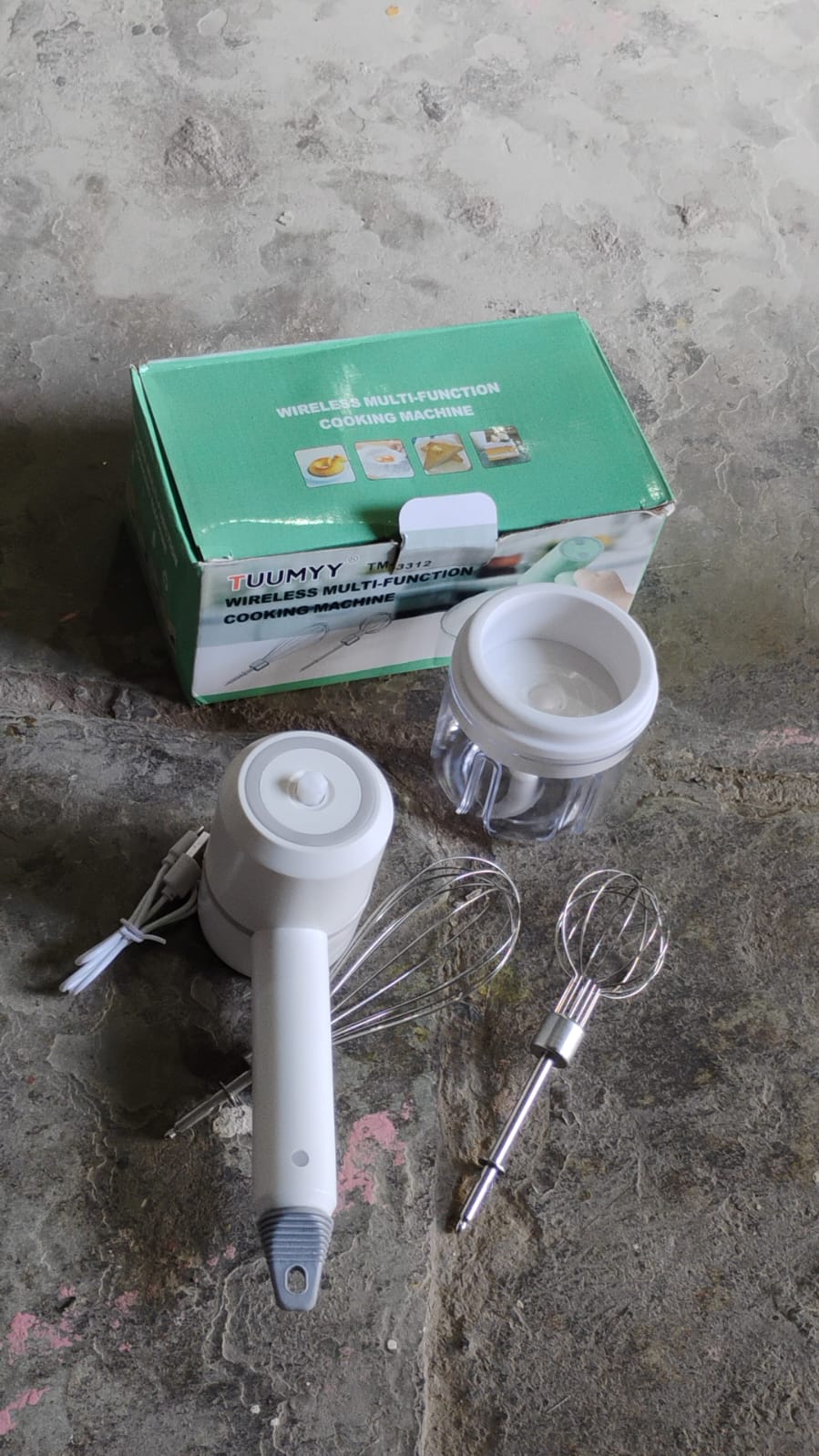 Hand Mixer Food Chopper Cordless 3 in 1 Electric Hand Mixer (1 Set) Signaturekarts