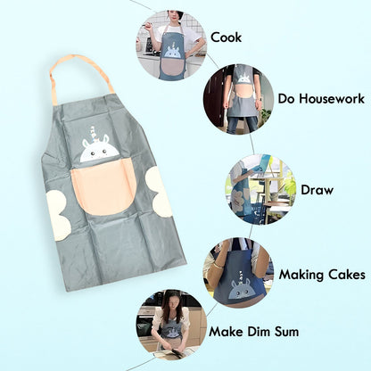Cute Cartoon Animal Design Kitchen Apron (1 Pc) Signature Kart