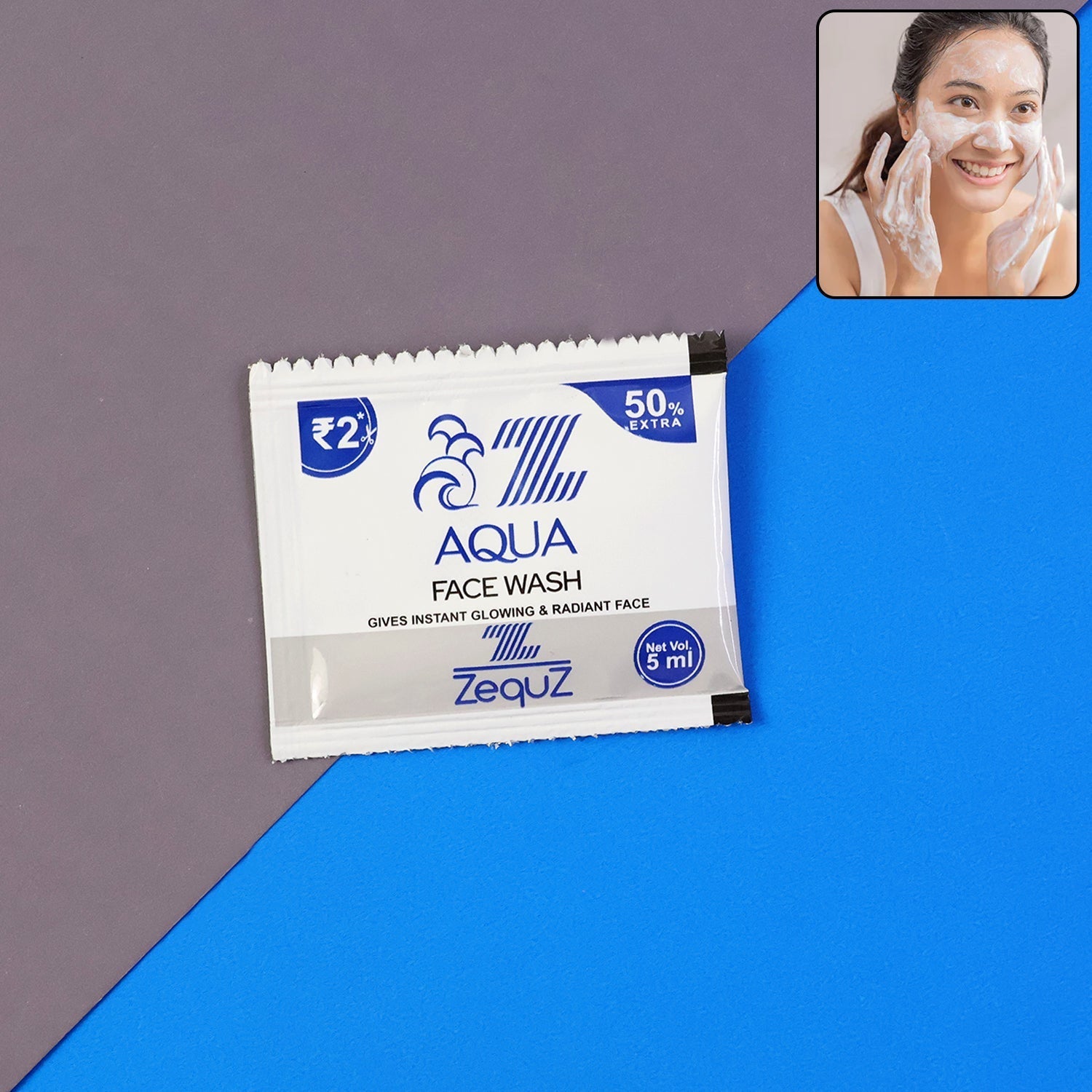Zequz Aqua Face Wash Sachet (5 ML / 1 Pc) The Morsignaturekarts