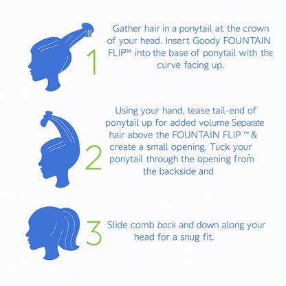 Ponytail Comb with Elastic Loop - (1 Pc) signaturekarts