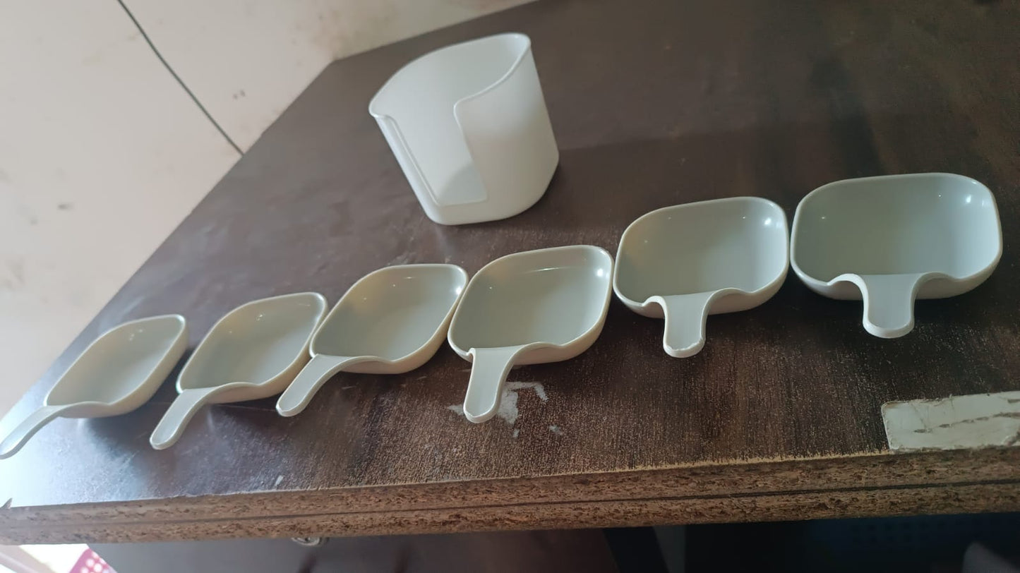 7 in 1 Side Dish Dip Bowl Set with Handle Mini Dipping Bowls (7 Pcs Set) Signaturekarts