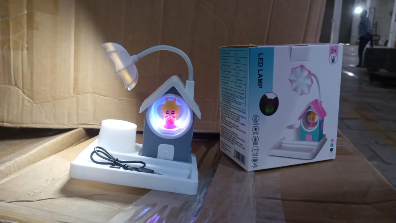 Cute Cartoon Home Design LED Desk Light with Plastic Base, Multi-Color (1 Pc) Signaturekarts
