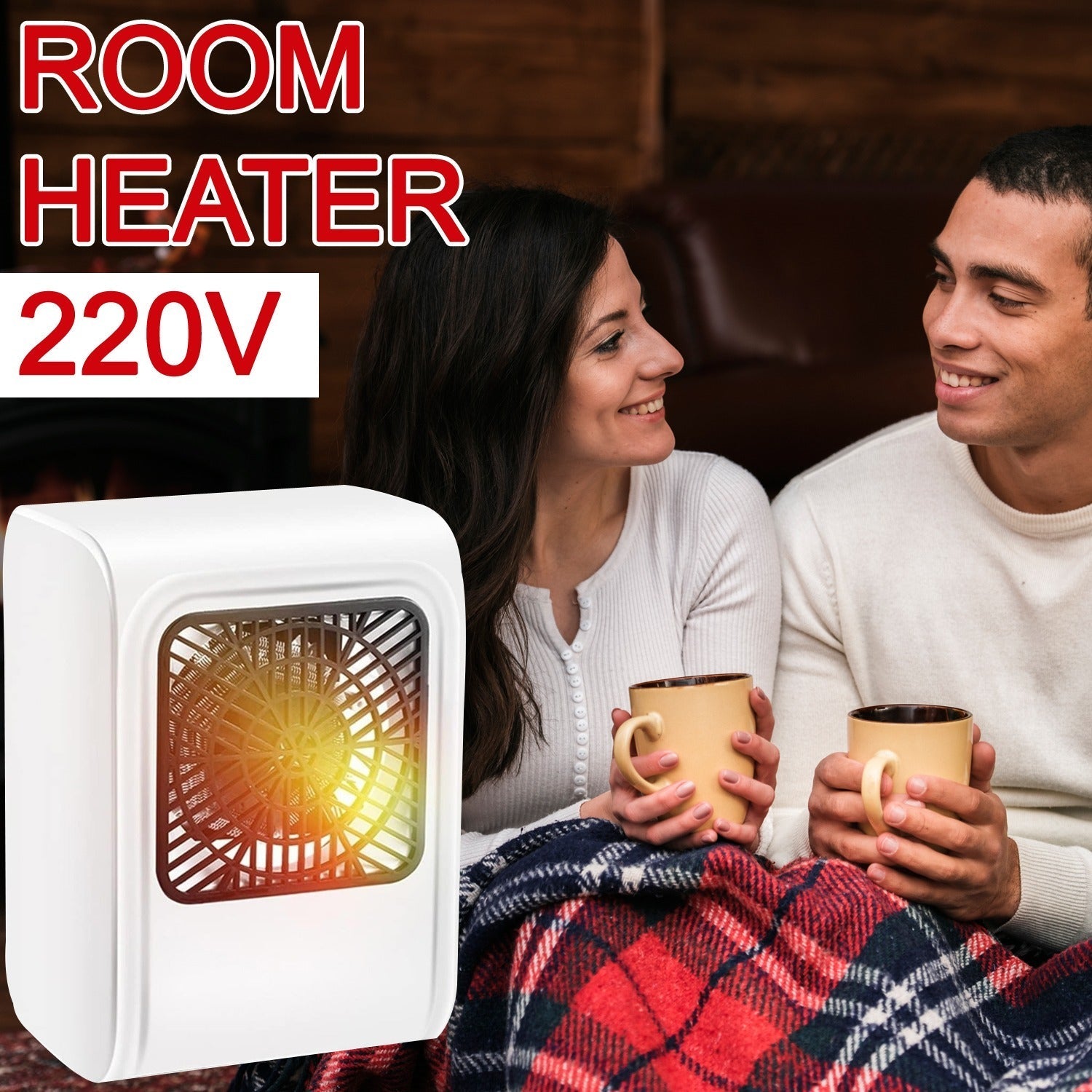 Room Heater 220V Brown Box Heater with Plug for Office & Bedroom Use signaturekarts