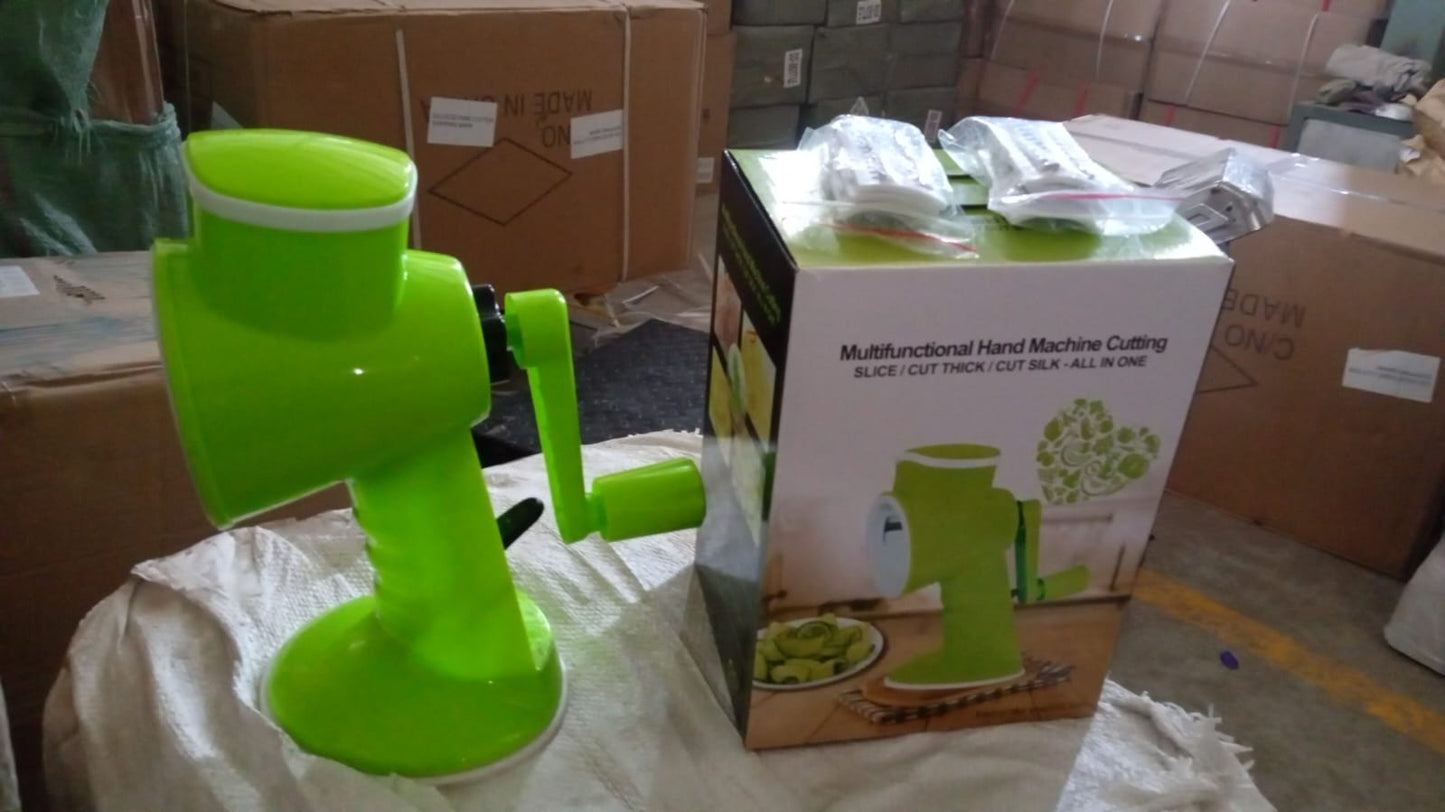 6 in 1 Multi functional Vegetable Cutter & Slicer Hand Machine Cutting, Slice, Cut Thick, Cut Silk All in one –Vegetable Chopper Cutter & Slicing Cutter Barrel - Vegetable Grater with 6 Removable Blades signaturekarts