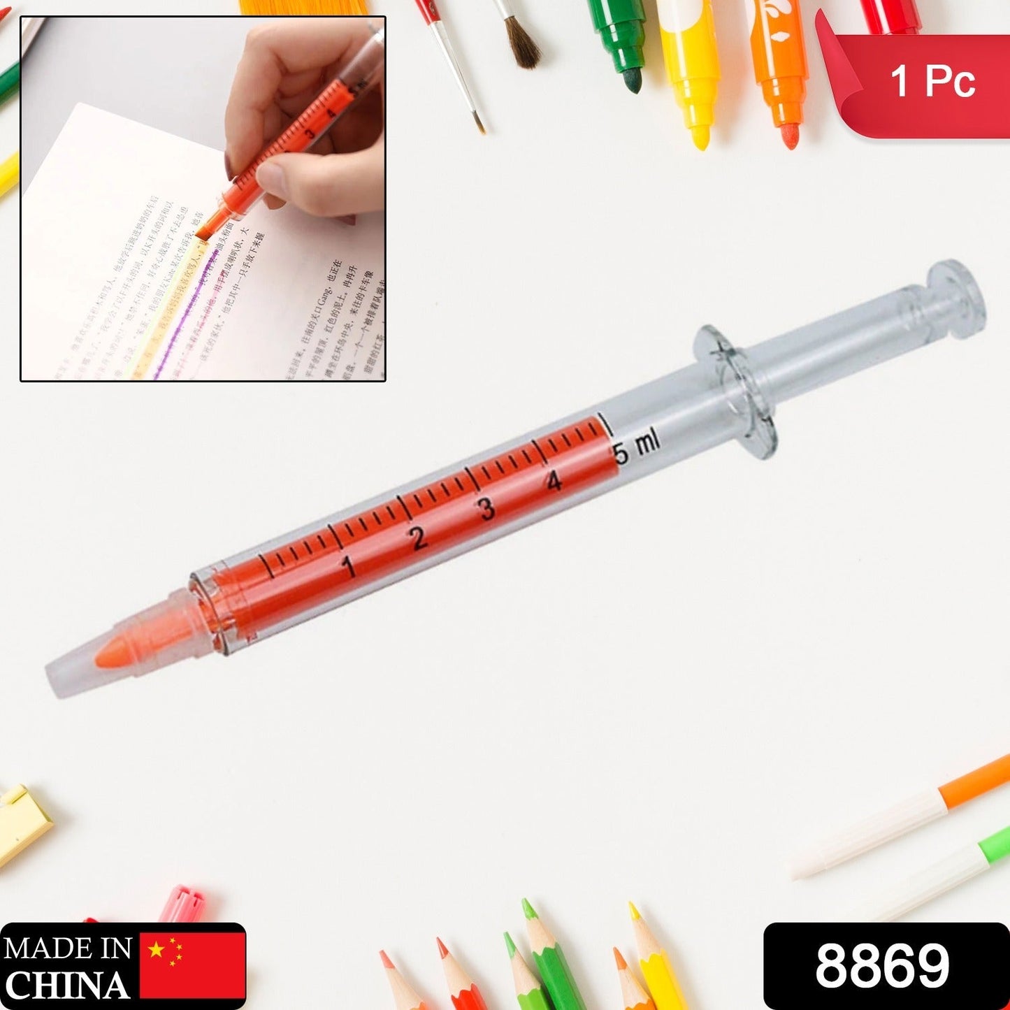Creative Fluorescent Highlighter – Watercolor Marker for Kids, Study & Office (1 Pc) signaturekarts