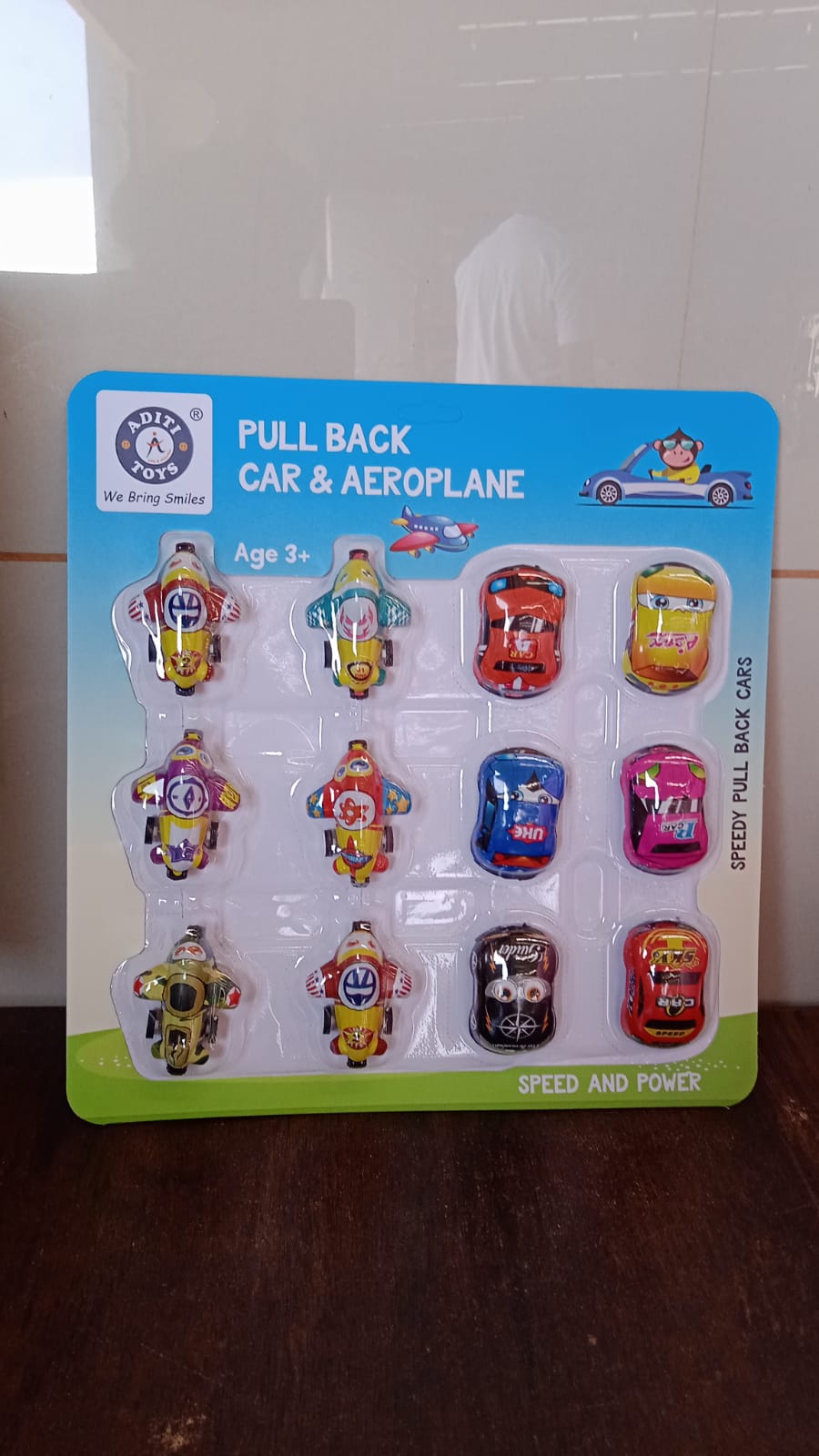 Mini Pull Back Car & Aeroplane PVC Plastic Pull Back Car Cartoon Toys (12 Pcs Set) Signaturekarts