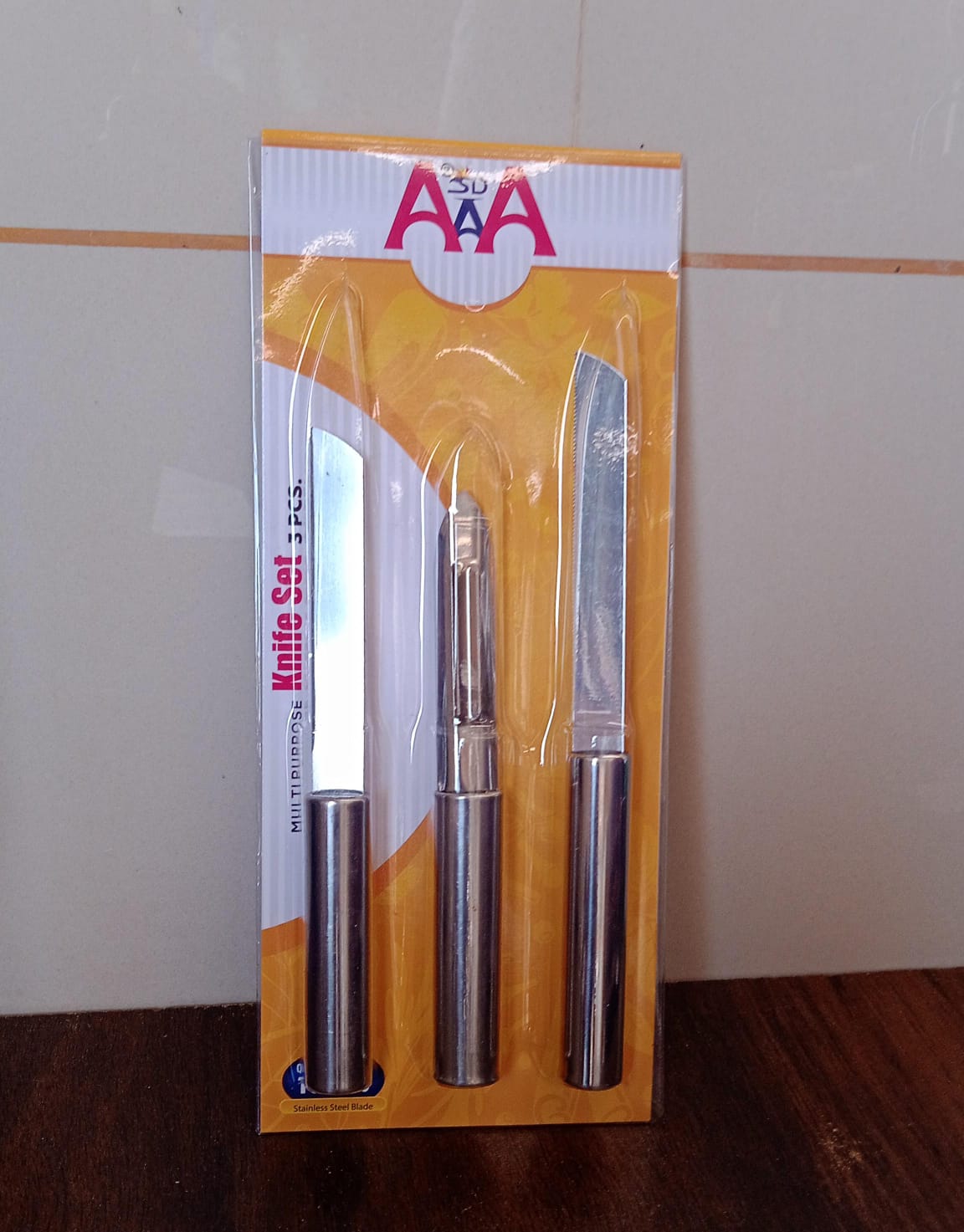 Stainless Steel Multipurpose Sharp Cutting Knife for Fruit Meat Vegetables 3 Pc signaturekarts