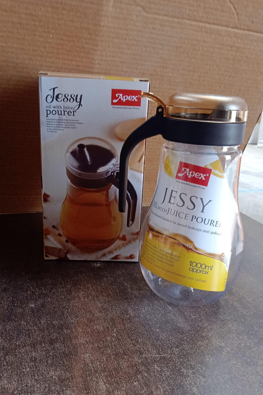 Apex Jessy Oil and Juice Pourer Dispenser Bottle Approx 1000ml (1 Pc) Signature Kart