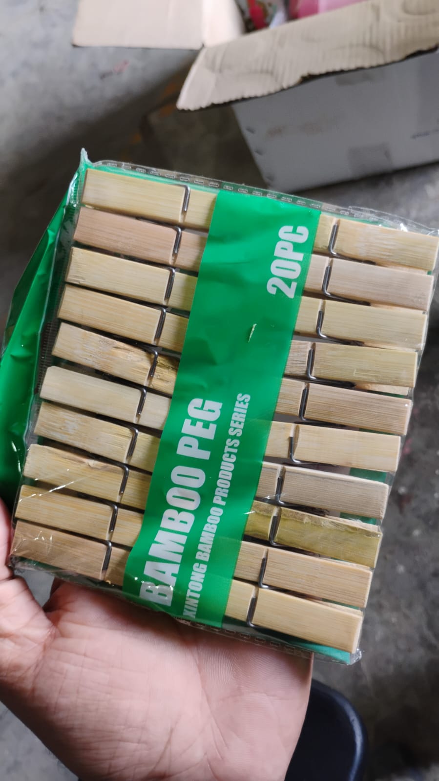 Heavy Duty Bamboo Wooden Cloth Clips / Pegs (20 Pcs Set) Signaturekarts