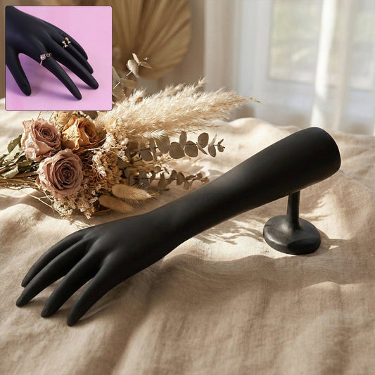 Elegant Black Hand-Shaped Jewelry Display Stand (1 Pc) The Morsignaturekarts