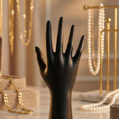 Elegant Black Hand-Shaped Jewelry Display Stand (1 Pc) The Morsignaturekarts
