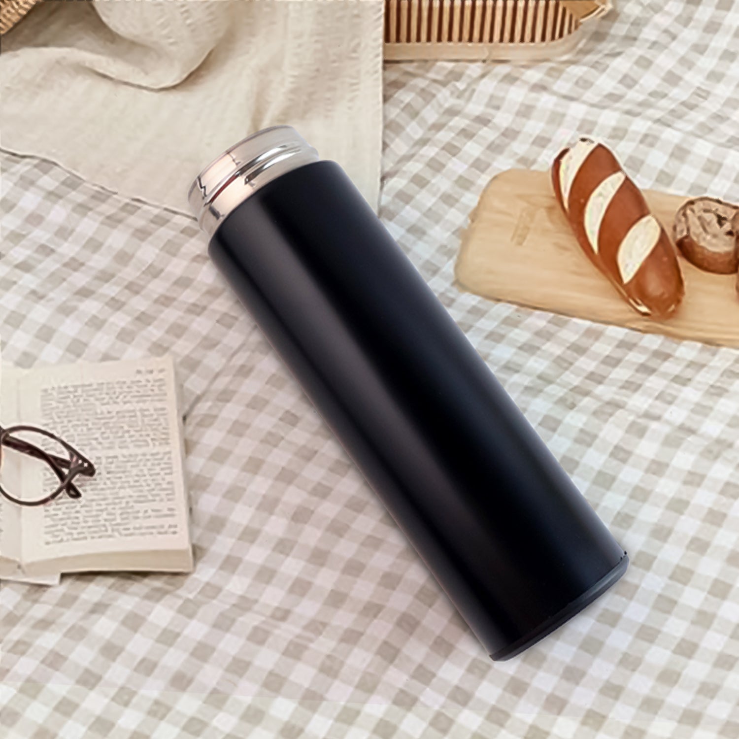 Black Vacuum Insulated Water Bottle (1 Pc / 500ML) Signature Kart