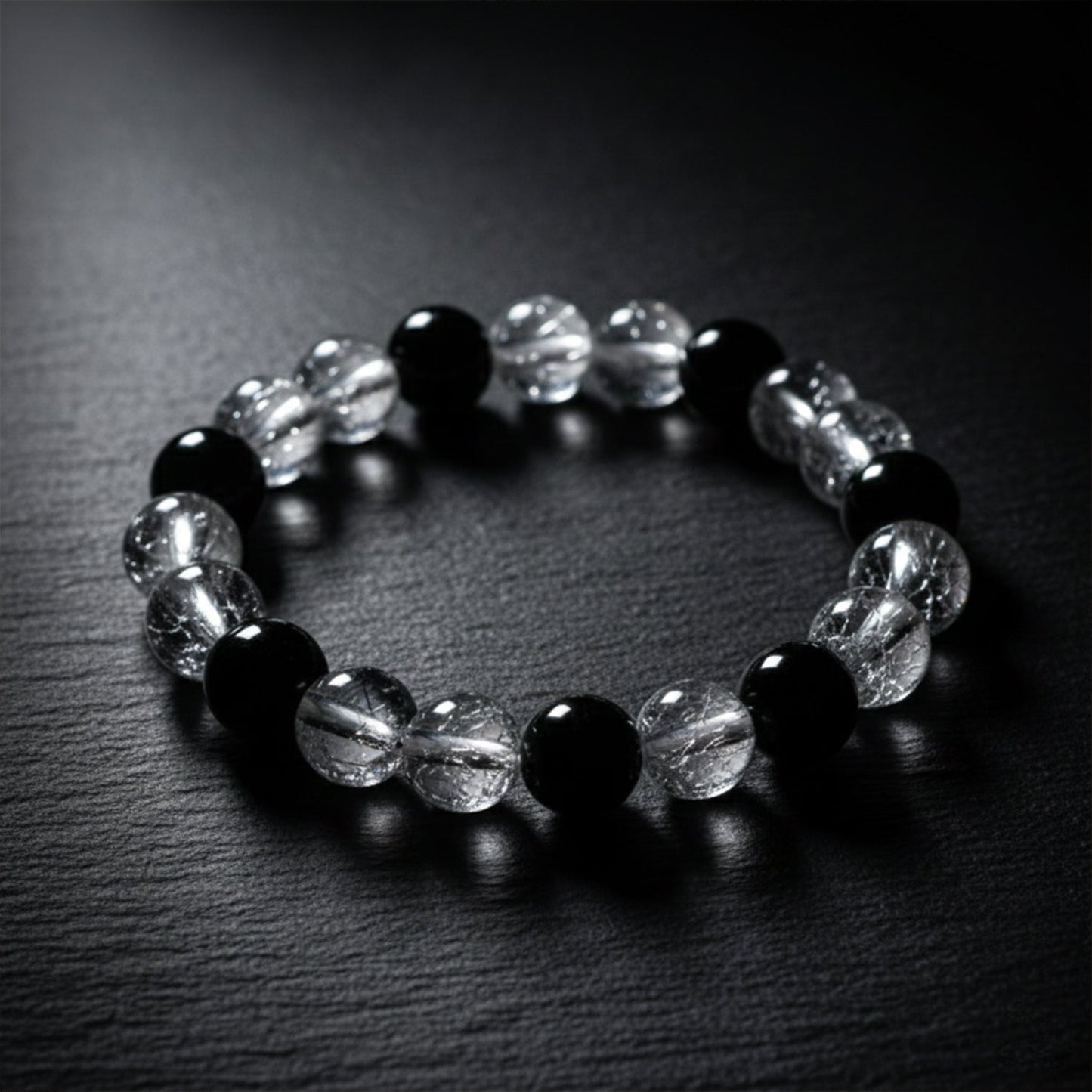 Elegant Dual-Tone Crystal Beaded Stretch Bracelet (1 Pc) The Morsignaturekarts