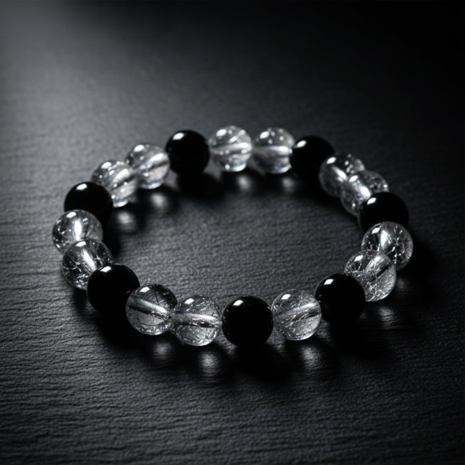 Elegant Dual-Tone Crystal Beaded Stretch Bracelet (1 Pc) The Morsignaturekarts