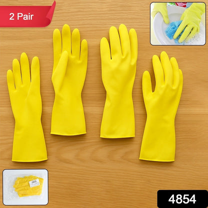 2 pair med yellow gloves For Cleaning Your Brand