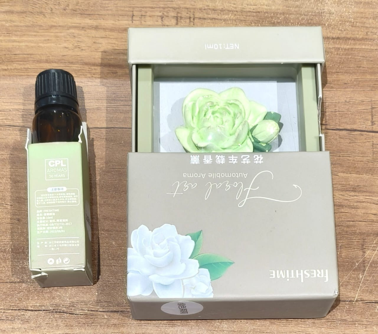 Rose Flower Car Air Freshener Clip for AC Vent with Perfume Bottle 10ML (1 Pc) signaturekarts