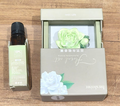 Rose Flower Car Air Freshener Clip for AC Vent with Perfume Bottle 10ML (1 Pc) signaturekarts