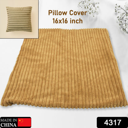 Soft Corduroy 16x16 Throw Pillow Cover Square Decorative Cushion Case (1 Pc) Signaturekarts