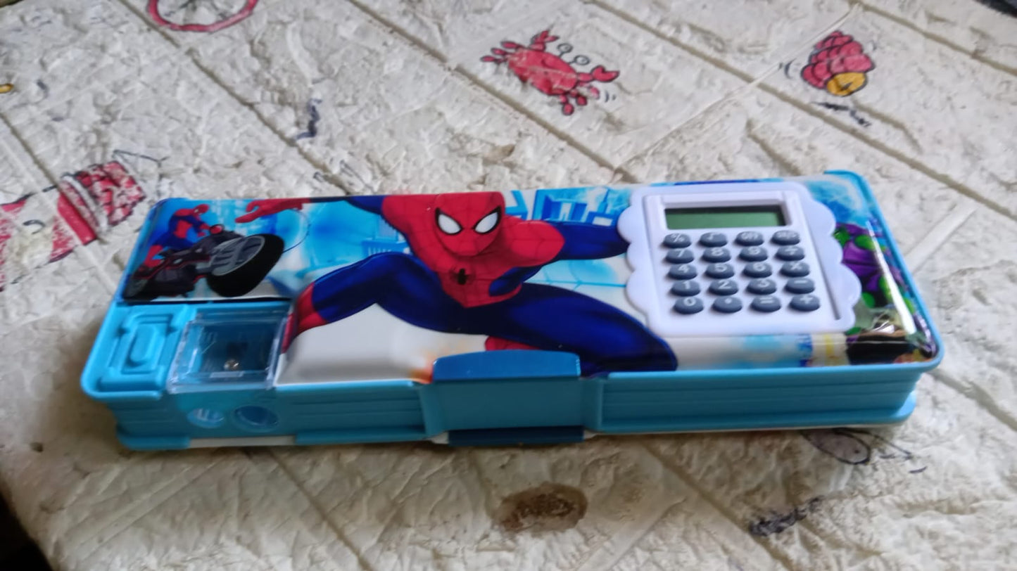 Cartoon Multi-functional Geometry Box with Calculator & Double Sharpener signaturekarts