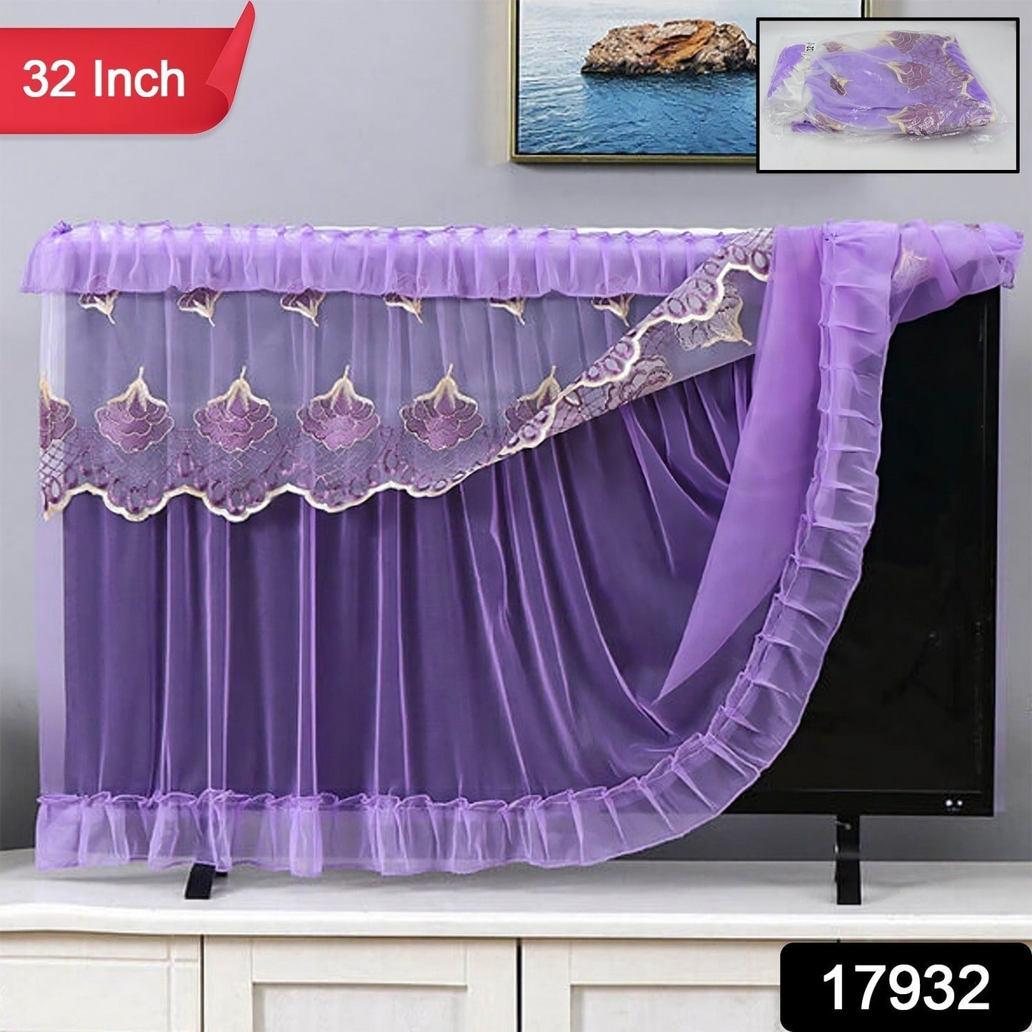 Dustproof Cover for Indoor, TV Screen Protector Cloth Cover (32 Inch) signaturekarts