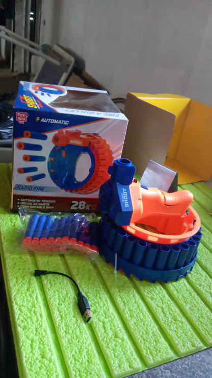 Amazing Toy Gun, Electric Gun for Children, 28 Soft Bullets for Youth Safety signaturekarts