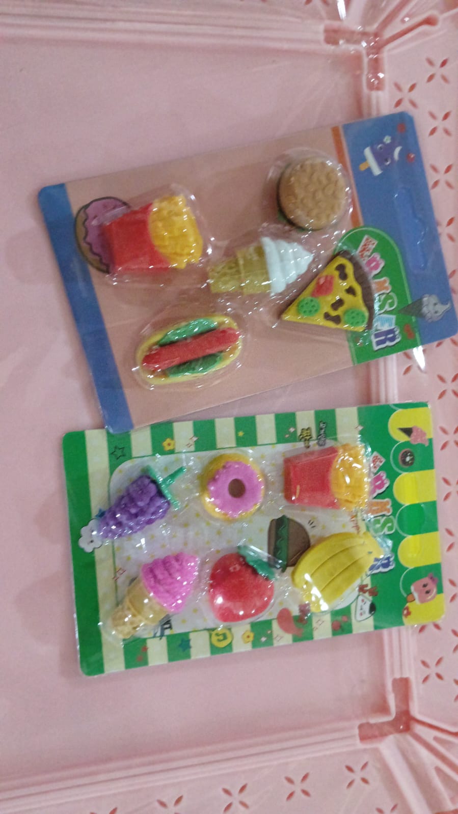 3D Food Fancy Colorful Erasers – Cute Novelty Eraser Set for Kids (1 Set) signaturekarts