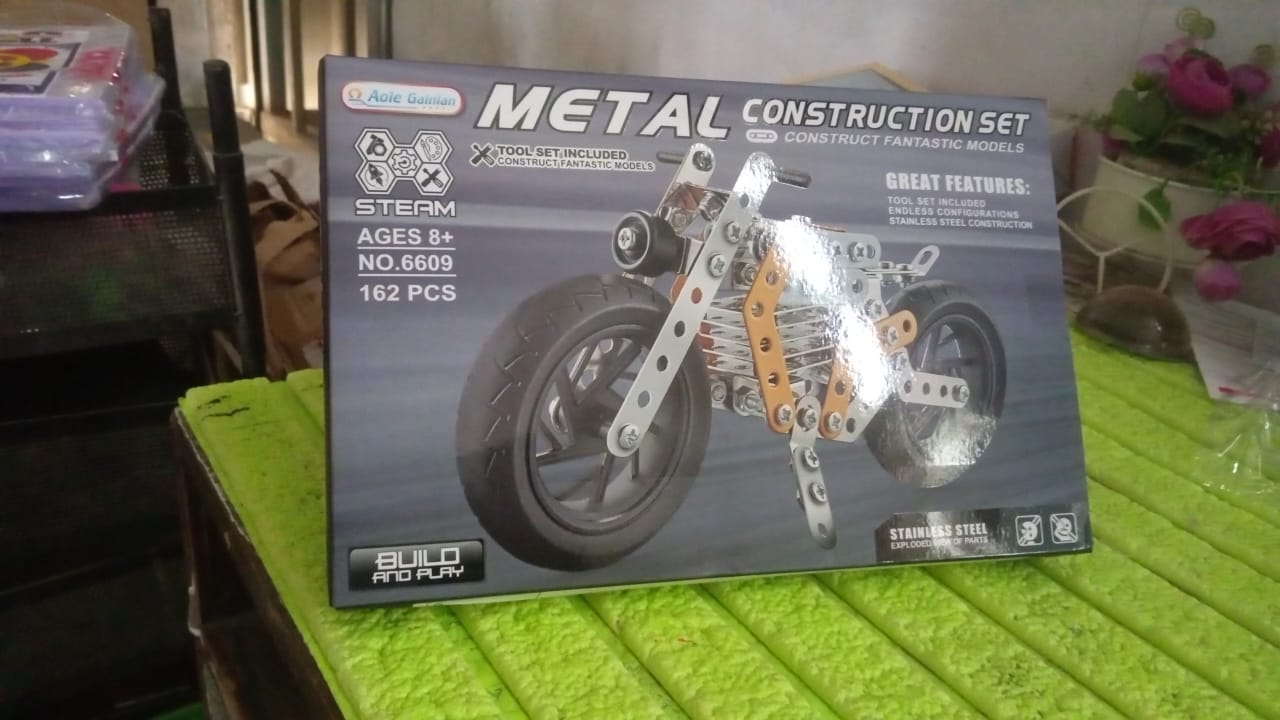 Metal DIY Bike Building Blocks for Kids (bike 162 pc of Bike Tool / 1 Set】 Signaturekarts