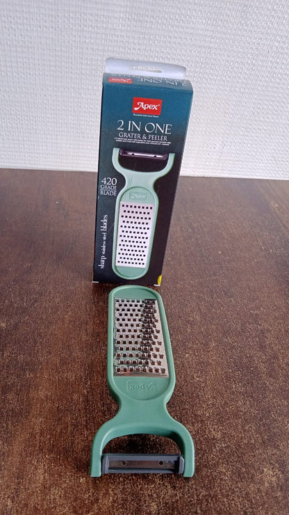 Apex 2-in-1 Vegetable Grater & Peeler Combo Tool signaturekarts