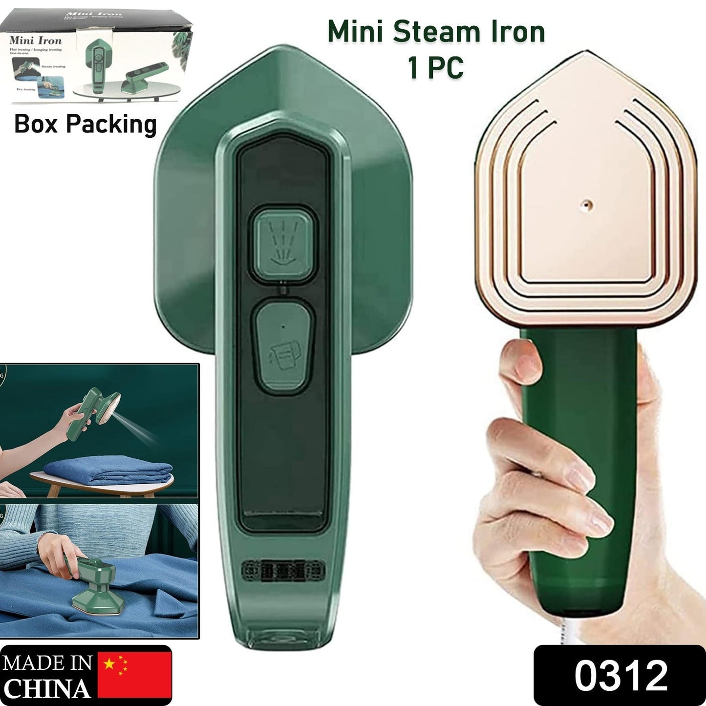 Mini Steamer & Iron: 2-in-1 Portable Travel Friendly signaturekarts