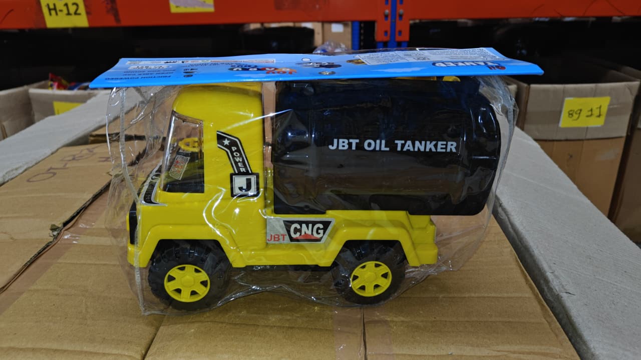 Big Heavy Duty Unbreakable Toy Truck with Sound | Friction Powered Oil-Water Tanker Your Brand